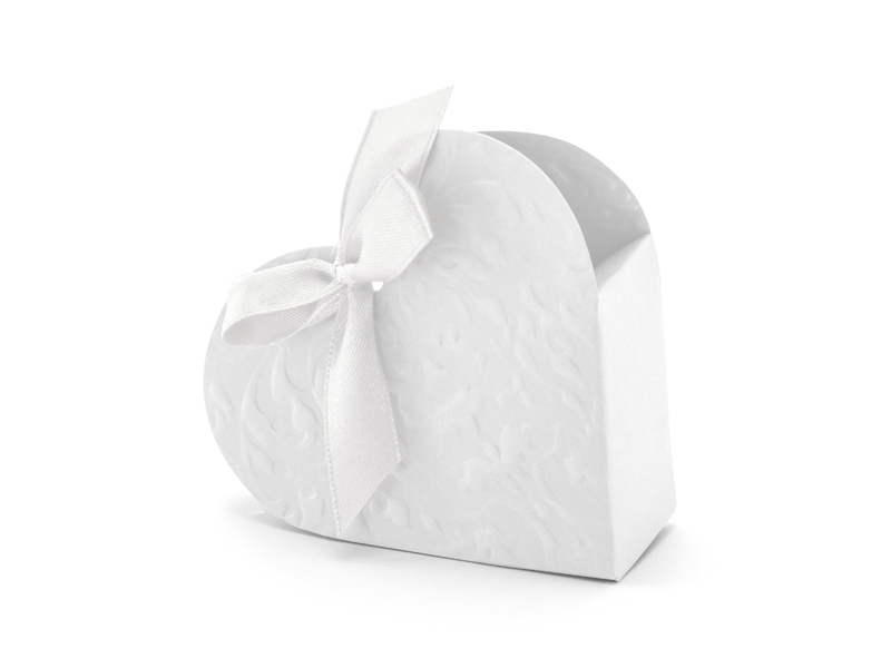 Presentaskar Vita hjärtan Hjärtformad 10-pack Perfekt till bröllop