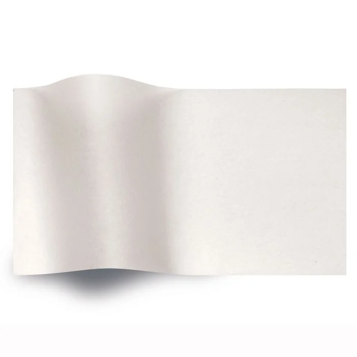 Vaxat vitt silkepapper, 4 ark. 50x76cm, 20 kronor