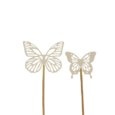 Fjärilar i vitt till bakverk 6-pack