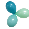Eco Pastell ballonger Turkos/Mint Nyanser 26cm 6-pack