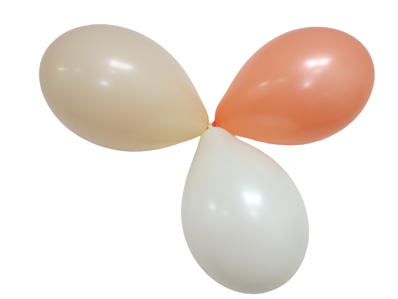 Eco ballonger i Persika/Creme nyanser 6-pack 17kr
