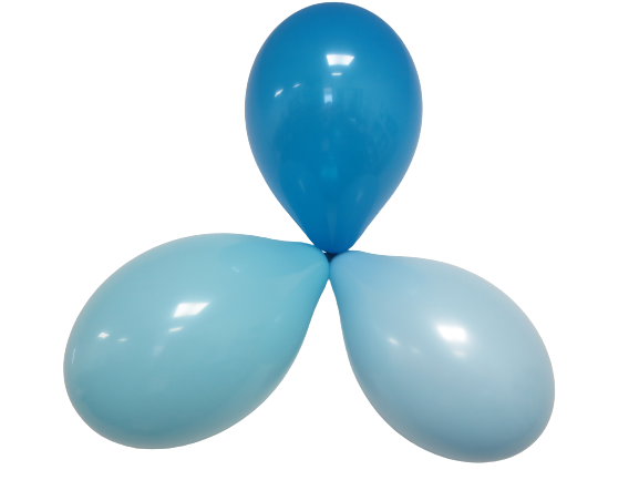 Mix Blåa ballonger Ekologiska