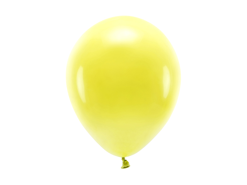 Gula ekologiska ballonger. 3 kr st.