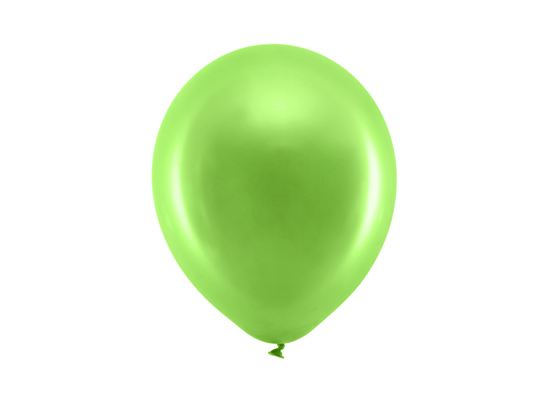 Ljusgröna ballonger med metallic yta