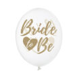 Extra Starka ballonger Kristallklar Bride to be 30 cm 6-pack