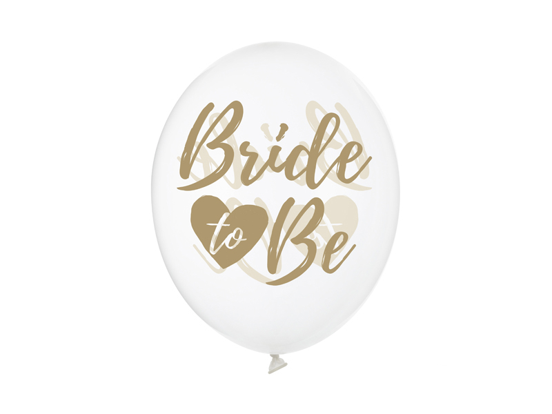 Kristallklara ballonger Bride to Be Guld