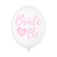 Extra Starka ballonger Kristallklar Bride to be 30 cm 6-pack