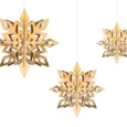 Snöflingor Jul dekoration Guld-metallic 6-pack