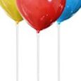 Hållare till ballonger Vit med bas 2-pack