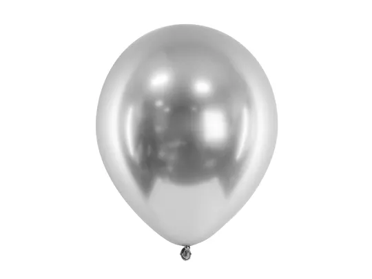 Glossy Silver Enfärgade ballonger