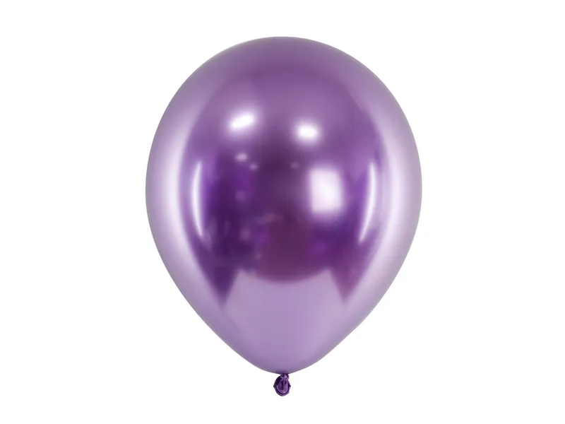 Glossy Violetta ballonger med metallic yta.