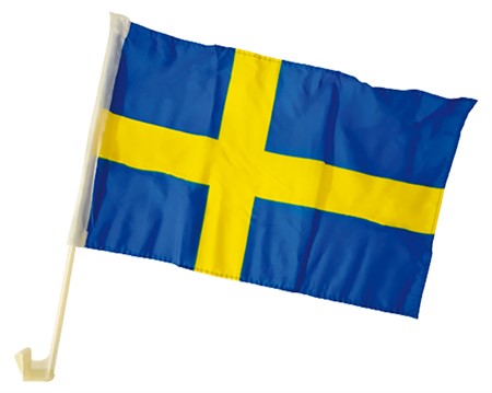 Bilflaggor Svenska flaggan 2-pack. När du vill synas lite mer som till Student, Bröllop eller helgdagar. 30x45 cm.