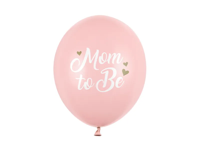 Ballonger Mom to be. Blekrosa pastell. Babyshower , Gender reveal. 6-pack 29 kronor.