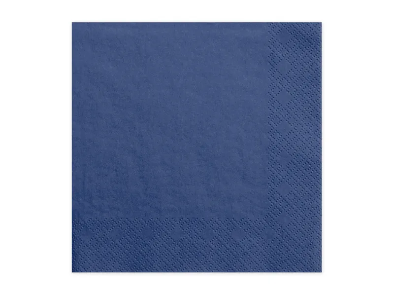 Marinblå servetter 20-pack. 33x33cm