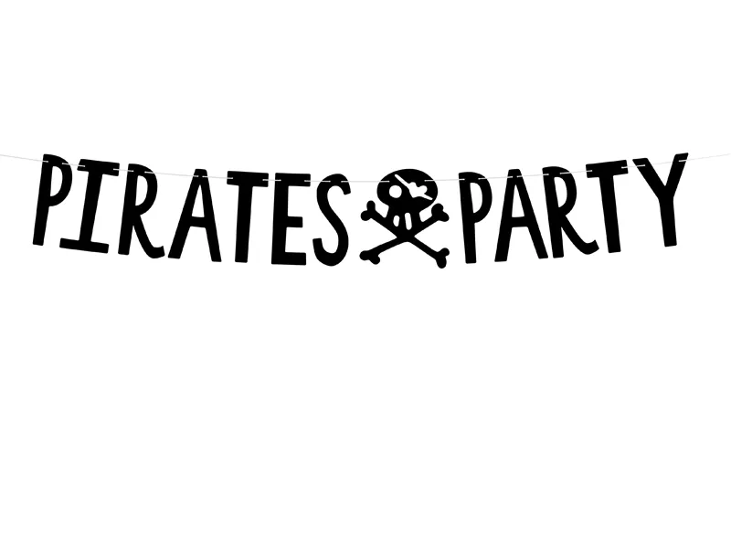 Banner / Girlang Pirates Party till barnkalasets pirattema.
