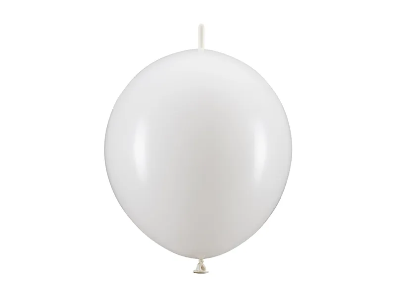 Länkande vita ballonger. Ballongdekoration , Ballongbåge, Festdekoration