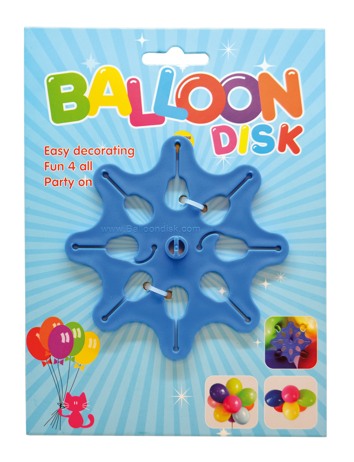 Ballonghållare för upp till 10 ballonger. Ballongbukett. Ballongskiva.