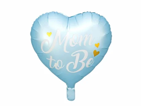 Folieballong Mom to be Blå