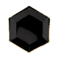 Tallrikar Svarta med Guldkant 6-kantig 23 cm 6-pack