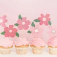 Dekoration Blommor till bakverk 8-pack