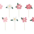 Dekoration Blommor till bakverk 8-pack