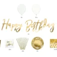 Kit Happy Birthday Guld 60-pack