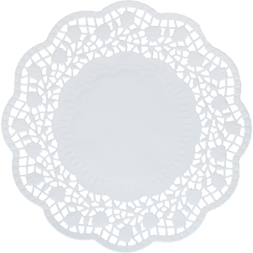 17cm. Spetspapper Vit. 10/50-pack